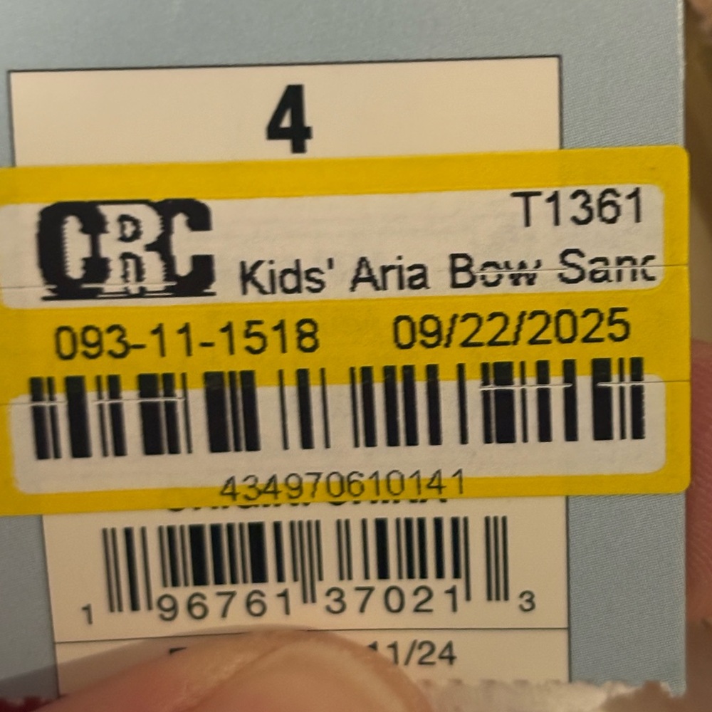 Kids' Aria Bow Sandals Cream - Cat & Jack - Girl Multiple Youth Sizes - Picture 6 of 6